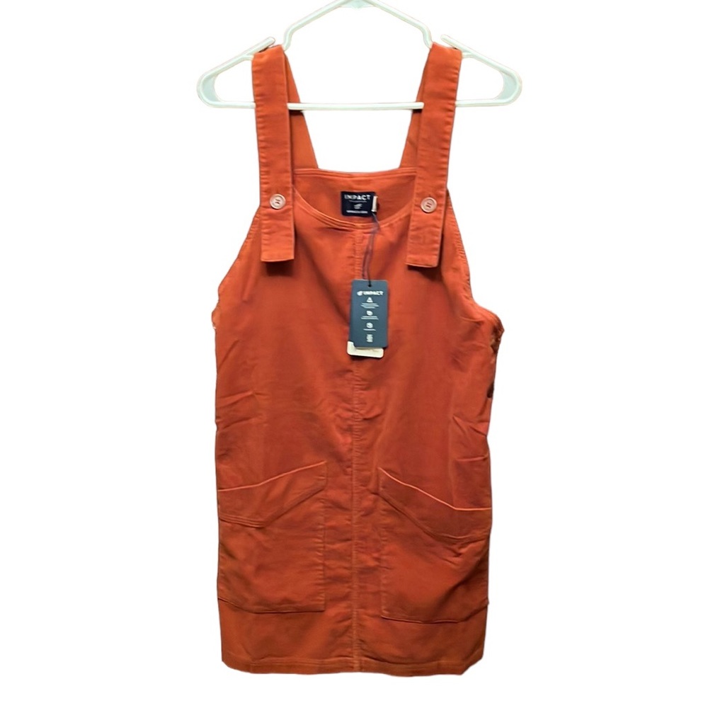 United by Blue Corduroy organic cotton Overall Dress in Ginger Size M GUC
